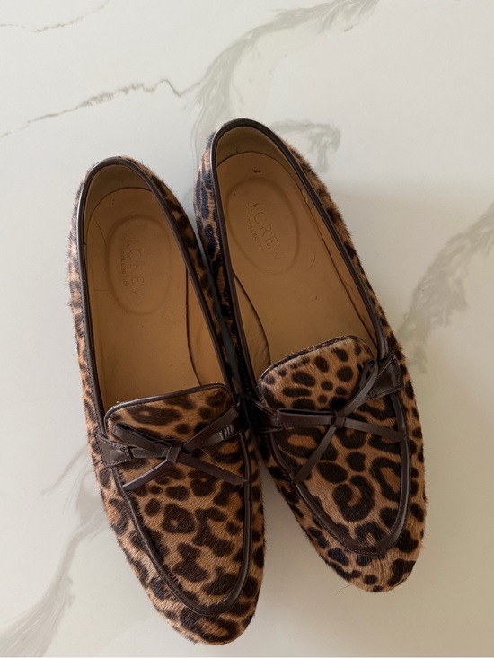 J. Crew Shoes - J. Crew Pony Hair Leopard Print Slip-On Loafers - size 7.5